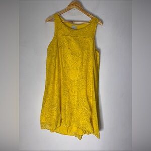 Anthropologie HD in‎ Paris Sun Soaked Shift Dress Yellow Size 10